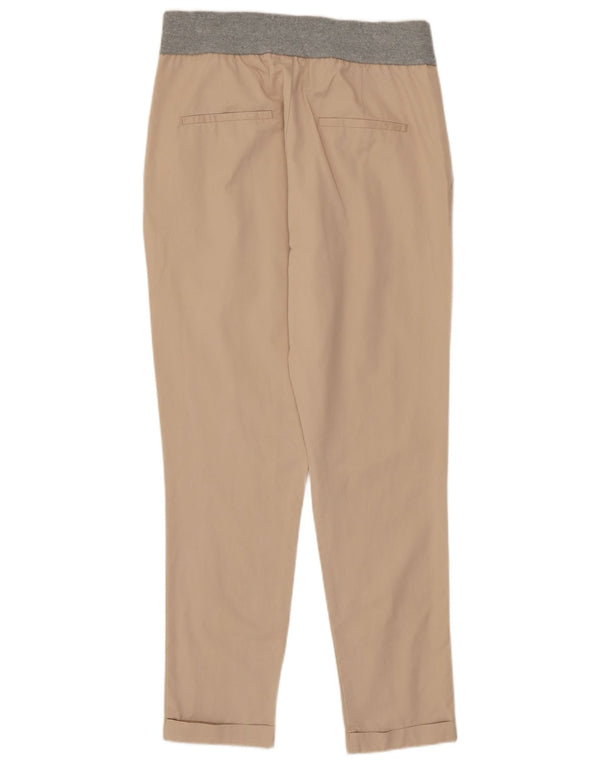 Zara Γυναικείο Λεπτό Παντελόνι Chino Μικρό W26 L27 Μπεζ χρώματος βαμβακερό