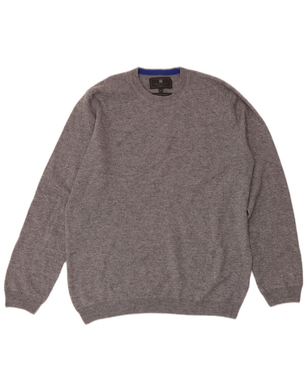 Πουλόβερ MARKS & SPENCER Ανδρικό πουλόβερ με λαιμόκοψη σε μεσαίο γκρι