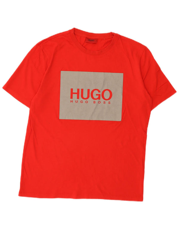 Hugo Boss Mens Graphic T-Shirt Top Small Red