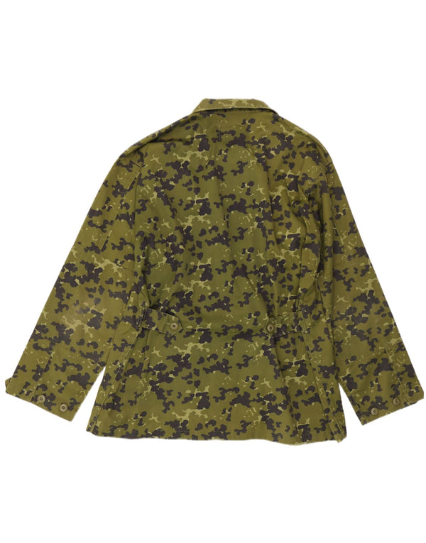 Vintage Ανδρικό Military Jacket UK 40 Large Green Camouflage Polyester