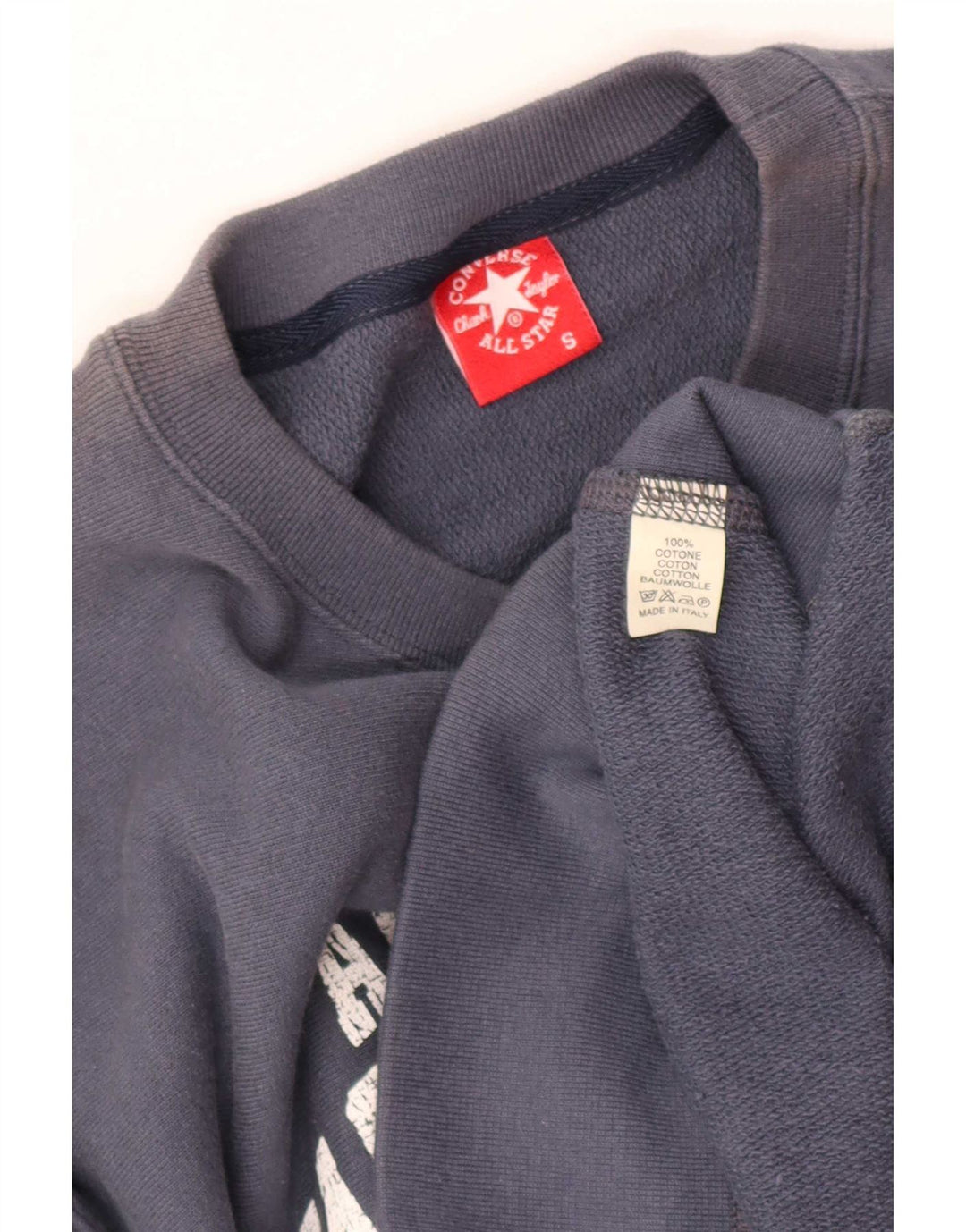 Ανδρική γραφική φούτερ Converse Jumper Small Navy Blue Cotton