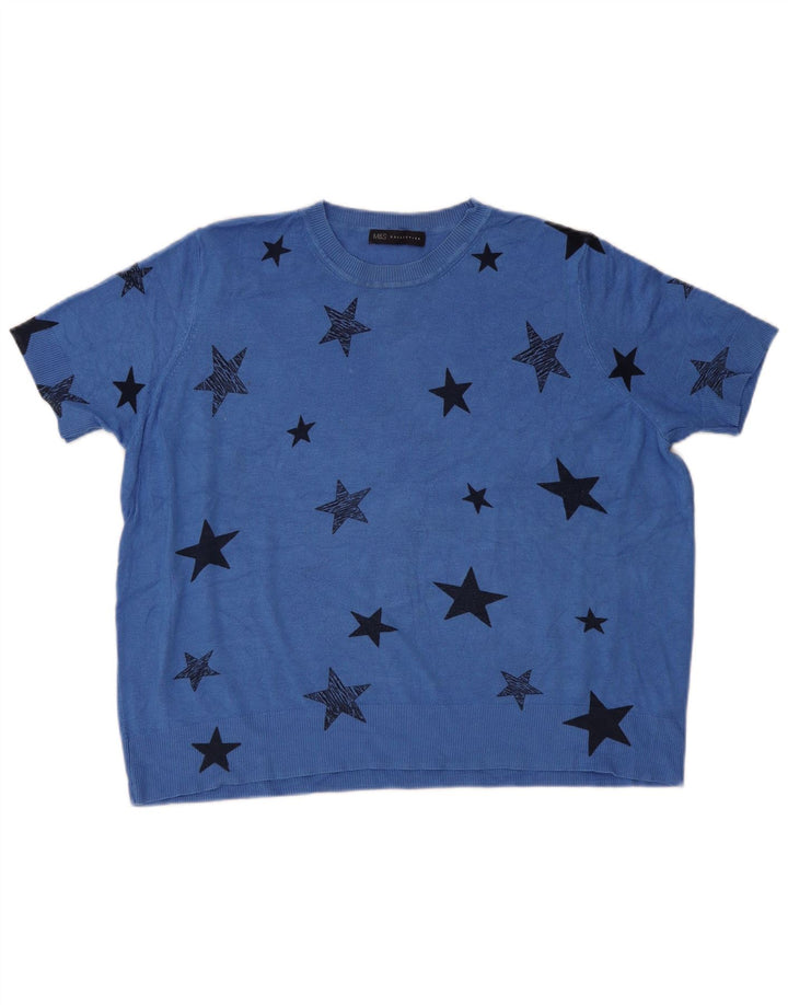 Marks & Spencer Γυναικείο Abstract Pattern πουλόβερ με λαιμόκοψη UK 20 2XL