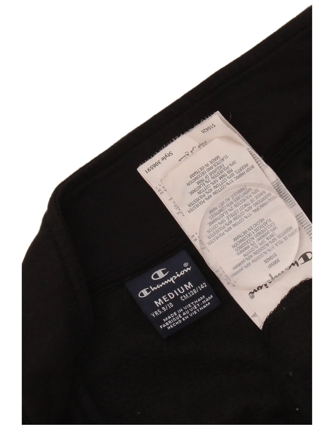 Champion Boys Graphic αθλητική φόρμα Top Jacket 9-10 Years Black Cotton