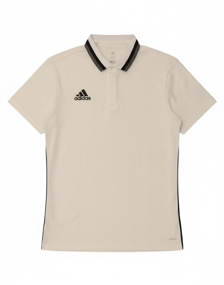Ανδρικό πουκάμισο Adidas Climalite Polo μεγάλο λευκό πολυεστέρα
