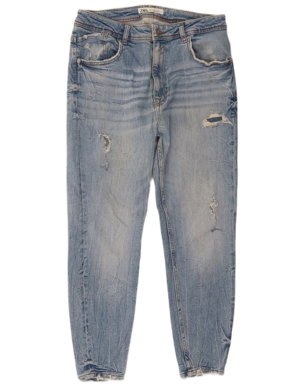 Ανδρικά Zara Distressed Tapered Jeans EU 46 XL W36 L26 Blue