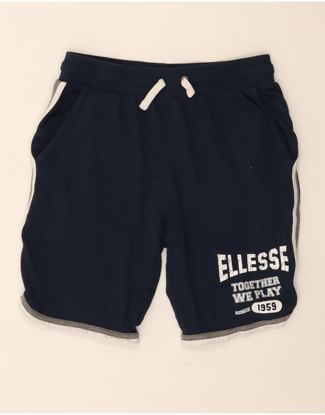 Ανδρικό γραφικό αθλητικό σορτς ELLESSE Small Navy Blue Βαμβακερό