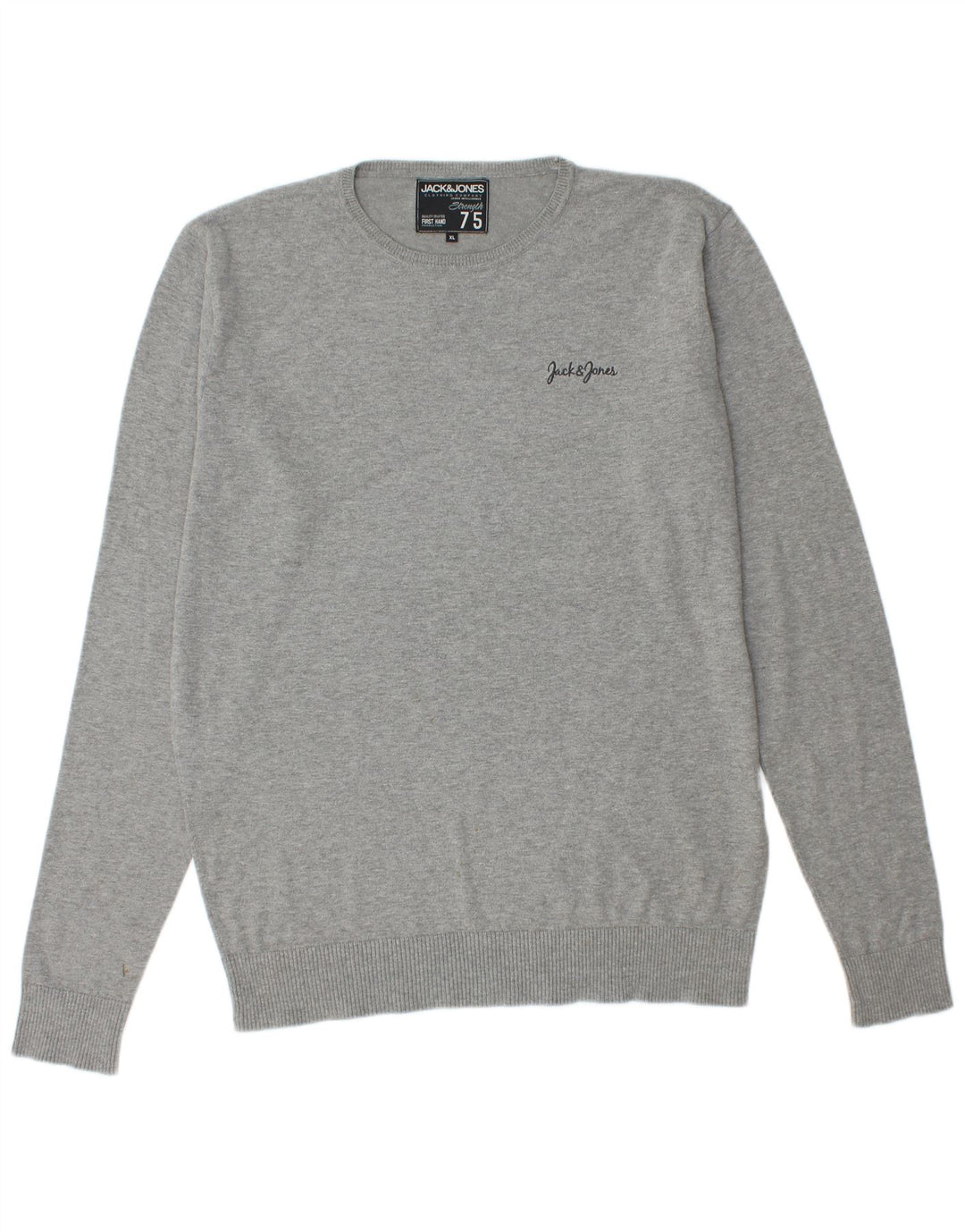 Jack & Jones Ανδρικό πουλόβερ με λαιμόκοψη XL με γκρι φλιτζάνι