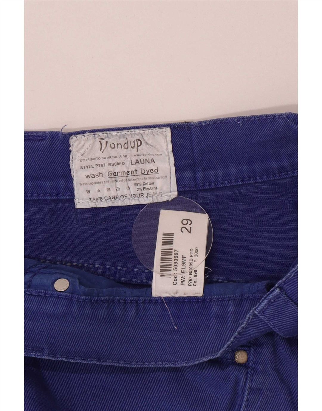 Dondup γυναικείο τζιν σορτς UK 12 μεσαίου μεγέθους W29 μπλε βαμβακερό