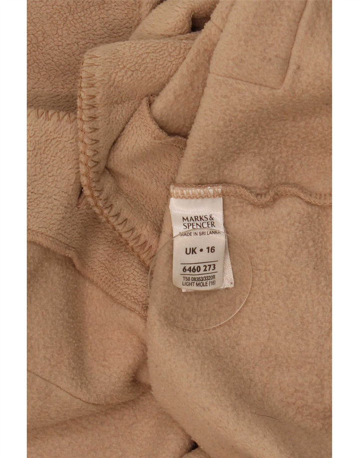Marks & Spencer Γυναικείο Fleece Jacket UK 16 Large Beige Polyester