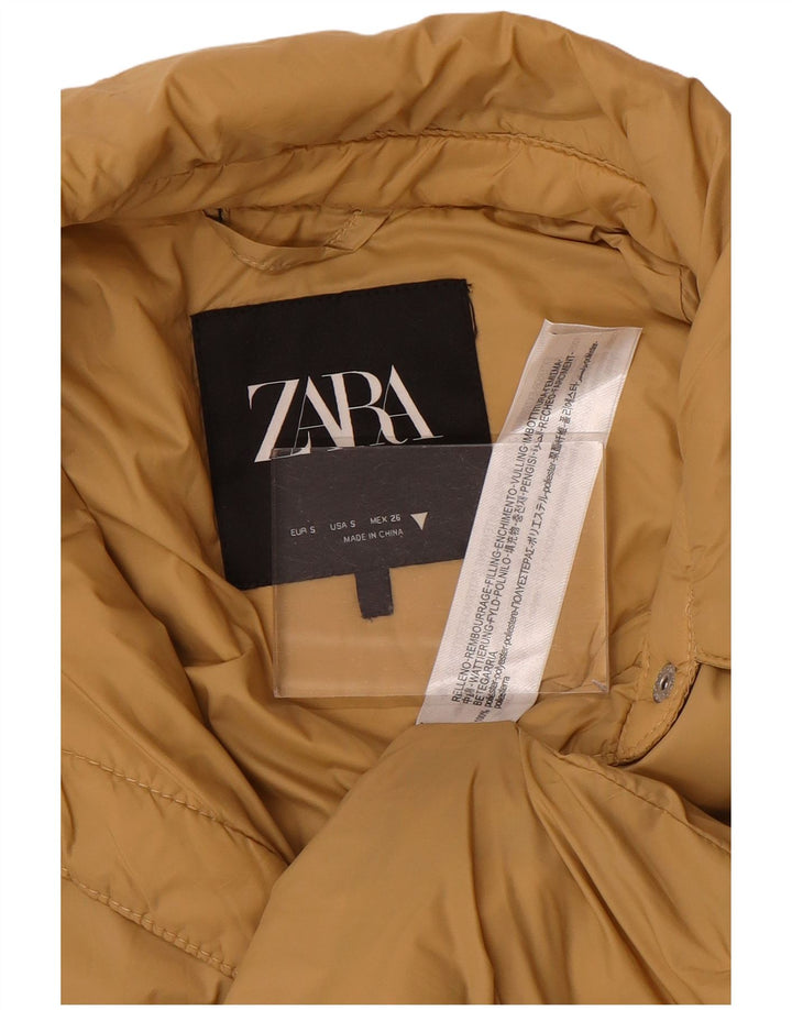 Zara Γυναικείο Υπερμεγέθη Παλτό UK 10 Small Beige Polyester