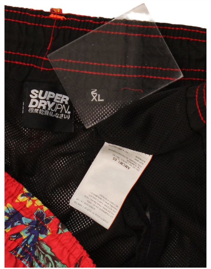Ανδρικό σορτς κολύμβησης SUPERDRY 2XL κόκκινο φλοράλ πολυεστέρα