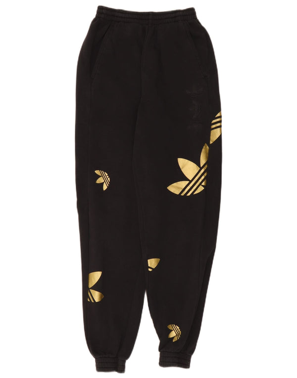Γυναικεία φόρμα Adidas Graphic ψηλόμεσο παντελόνι Joggers UK 6 XS μαύρο