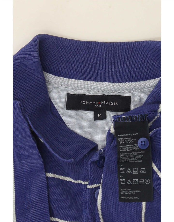Ανδρικό μπλουζάκι πόλο Tommy Hilfiger, Βαμβακερό μεσαίο μπλε ριγέ