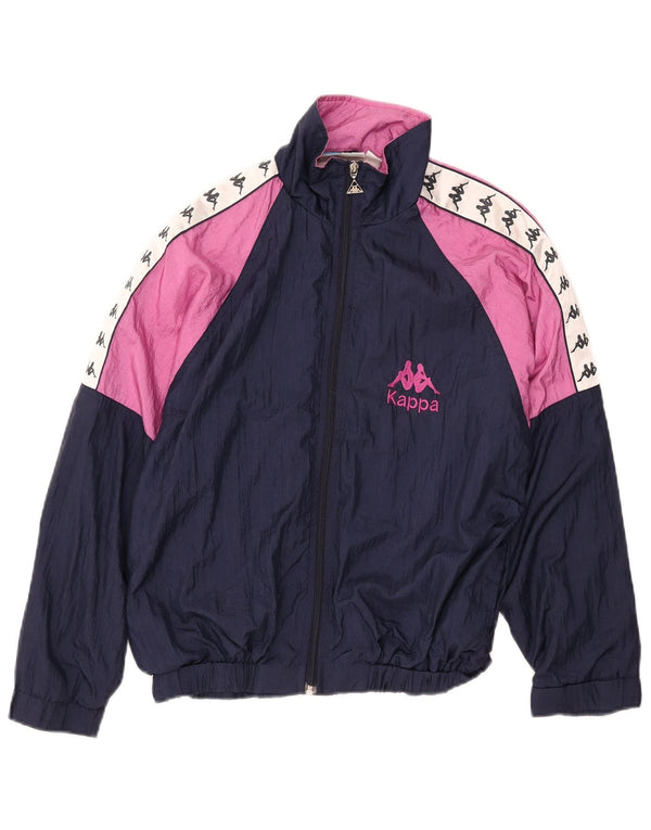 KAPPA Boys Graphic αθλητική φόρμα μπουφάν 13-14 ετών Navy Blue Colorblock