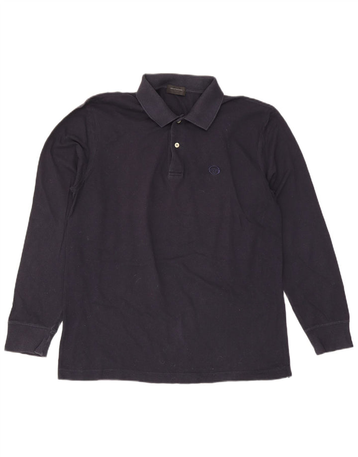 Sergio Tacchini Ανδρικό μακρυμάνικο πουκάμισο polo μεγάλο μπλε ναυτικό