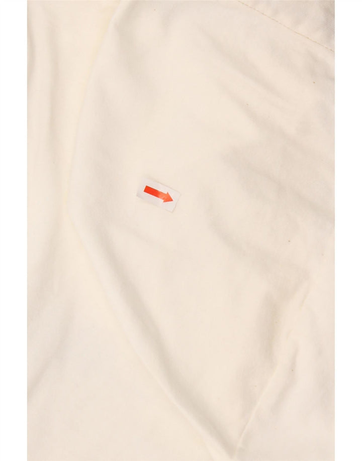 REPLAY Γυναικείο τοπ με κουκούλα γραφικό μακρυμάνικο UK 14 μεγάλο λευκό βαμβακερό