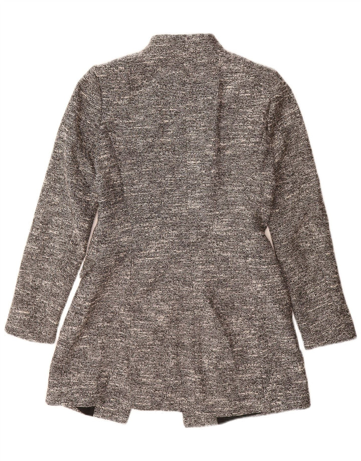 Zara Γυναικείο Ανοιχτό Πανωφόρι UK 10 Small Grey Flecked Cotton