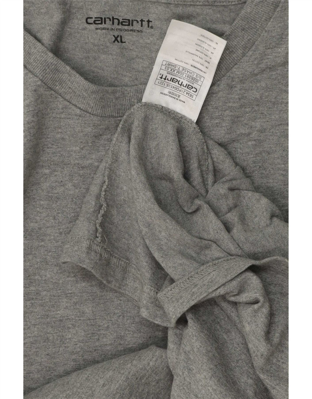 Carhartt Ανδρικό T-Shirt Top XL Γκρι βαμβακερό