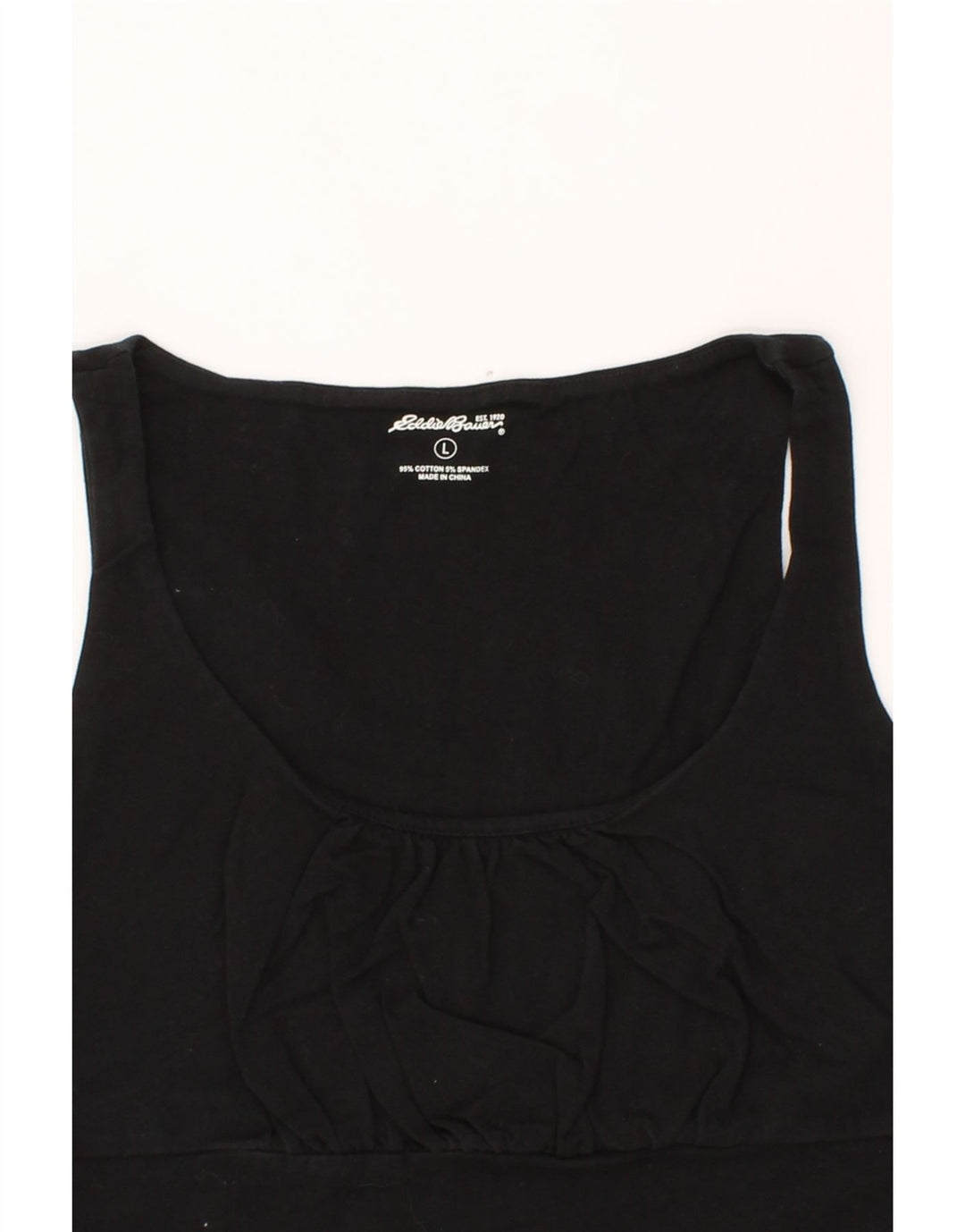 EDDIE BAUER Womens Vest Top UK 14 Large Black Cotton Vintage Eddie Bauer and Second-Hand Eddie Bauer from Messina Hembry 