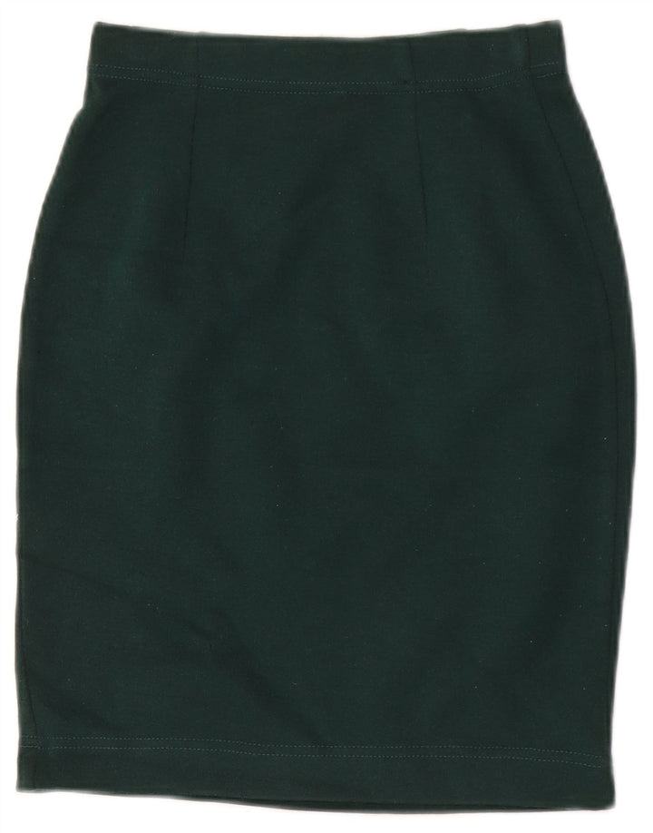 Vintage Γυναικεία Pencil Φούστα IT 40 Small W32 Green Wool