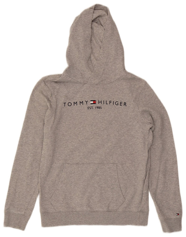 Tommy Hilfiger Boys Graphic Regular Fit Hoodie Jumper 13-14 Years Grey