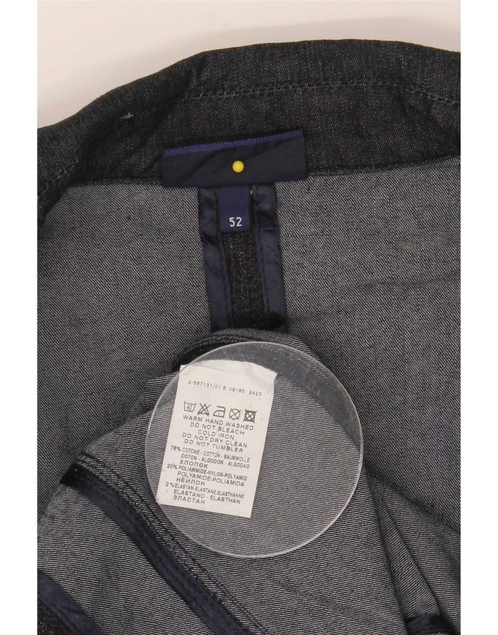 Trussardi Jeans Γυναικείο τζιν σακάκι 2 κουμπιών IT 52 2XL Navy Blue