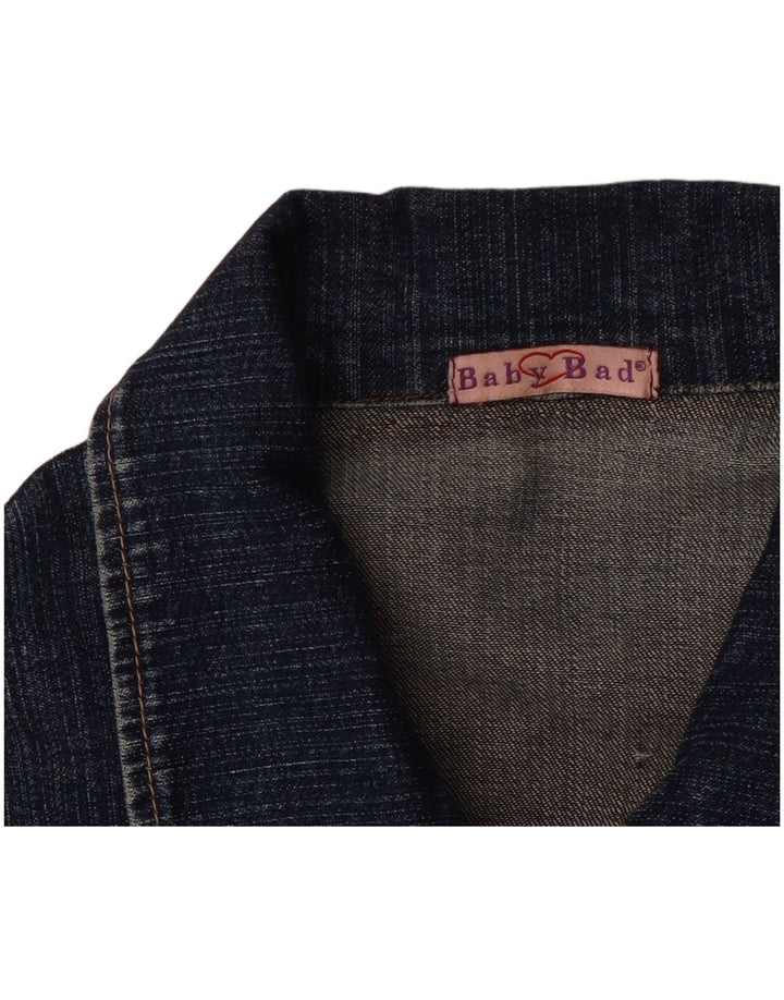 VINTAGE Womens Denim Jacket UK 12 Medium Blue