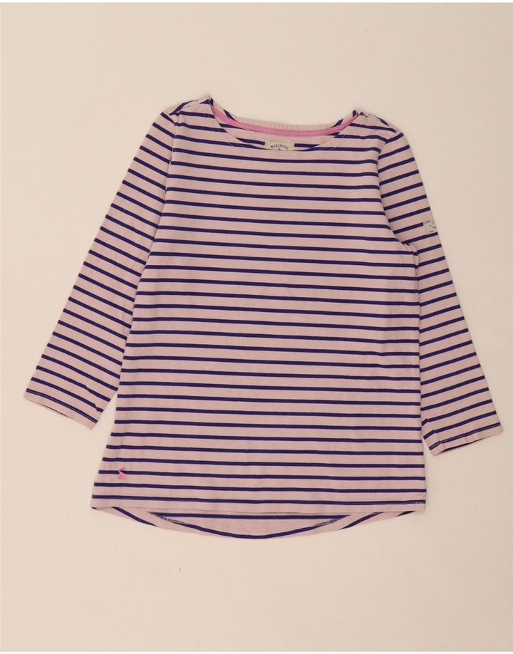 JOULES Womens Top 3/4 Sleeve UK 10 Small Pink Striped Vintage Joules and Second-Hand Joules from Messina Hembry 