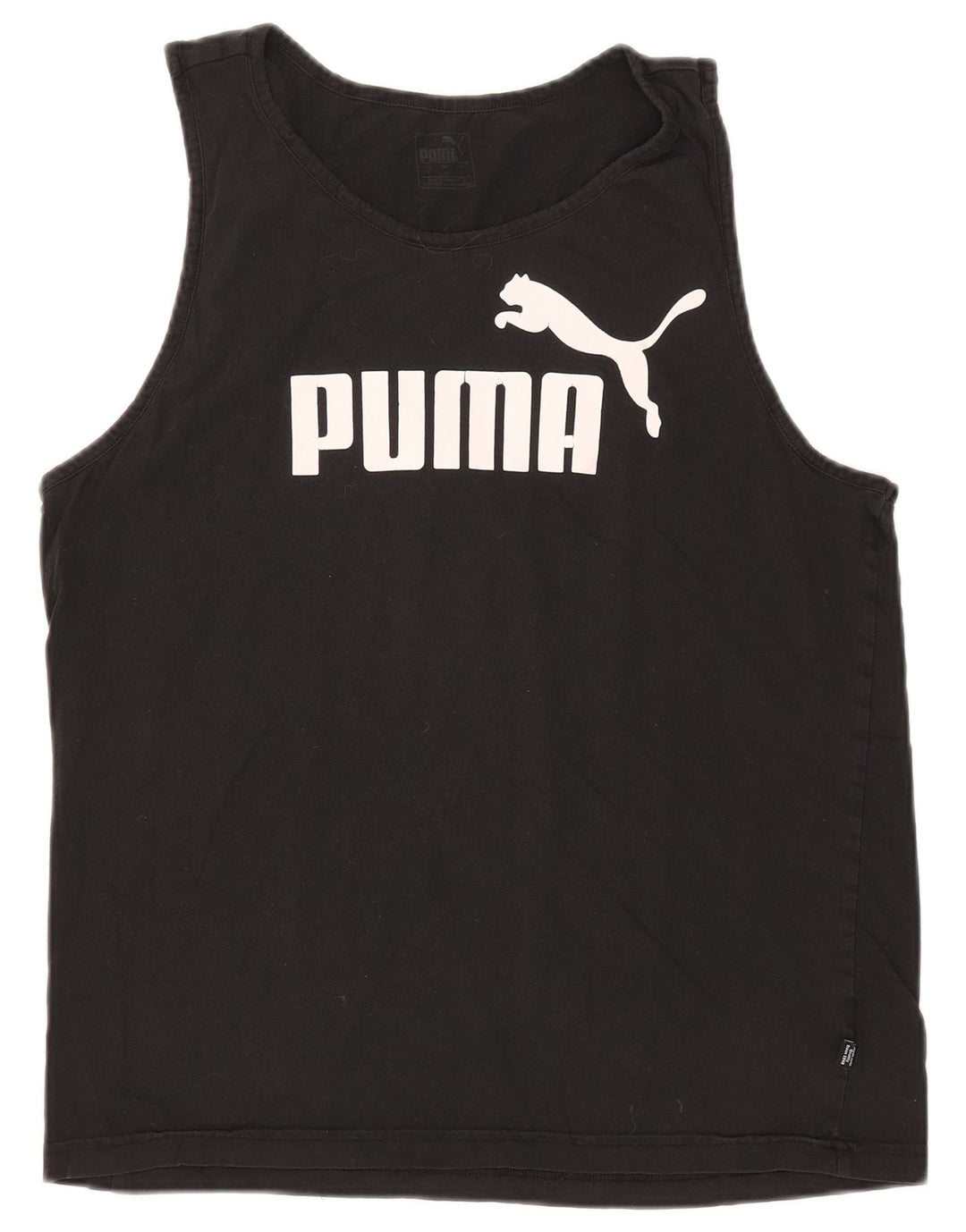 Ανδρικό γραφικό γιλέκο Puma μεγάλο μαύρο βαμβακερό