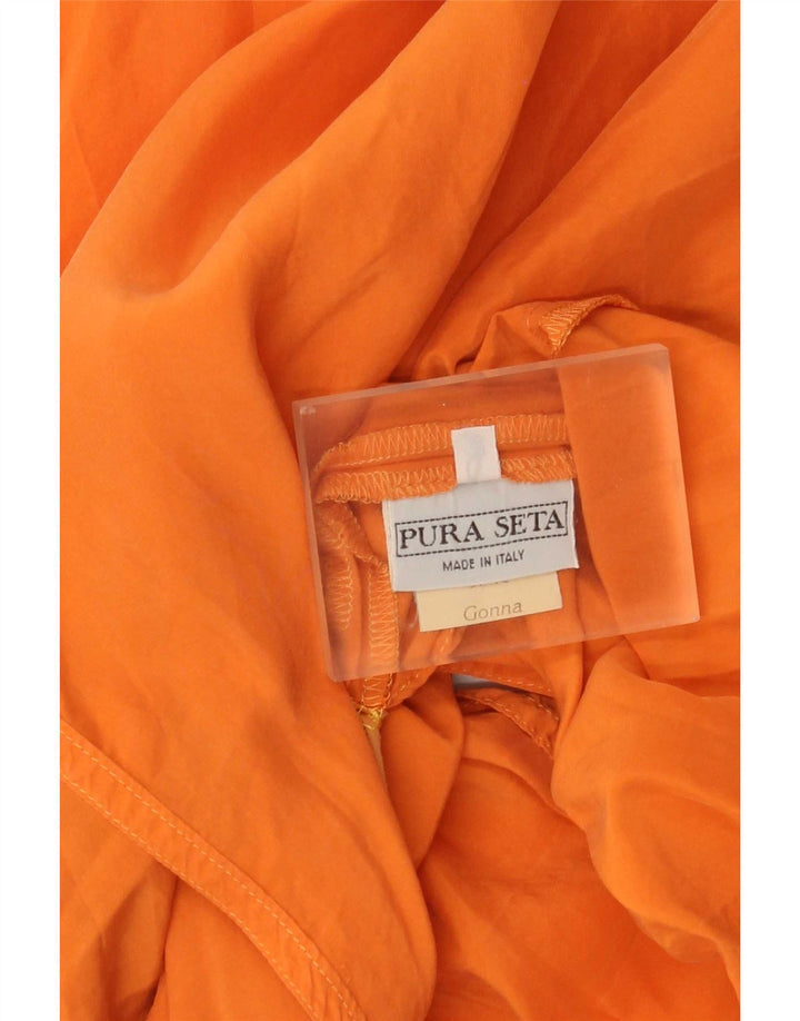 Vintage Γυναικεία Φούστα Wrap Medium W28 Πορτοκαλί μετάξι
