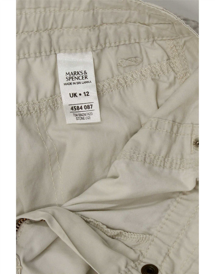 Marks & Spencer Γυναικείο σορτς Cargo UK 12 Medium W30 Μπεζ βαμβακερό