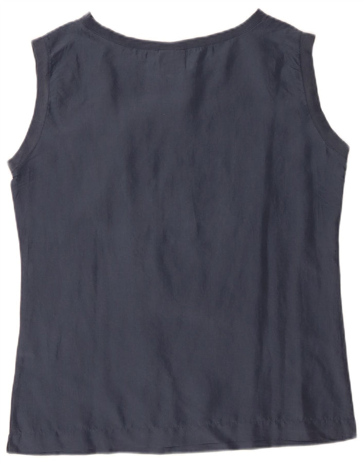 Γυναικεία γραφική αμάνικη μπλούζα Martin's Top IT 42 Medium Navy Blue Silk