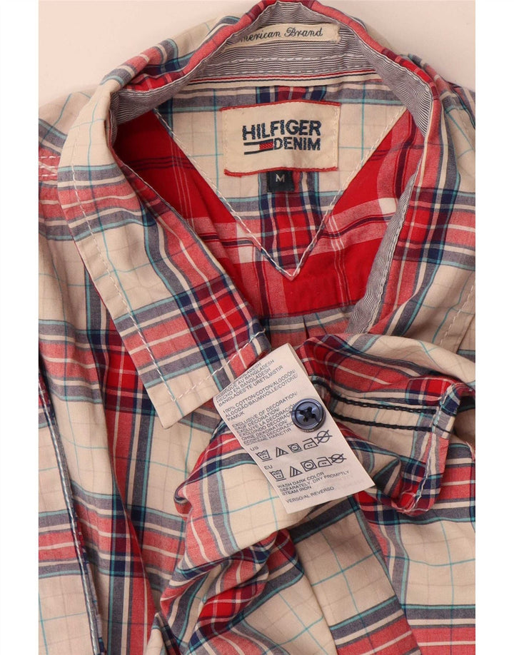 Ανδρικό κοντομάνικο πουκάμισο Tommy Hilfiger, μεσαίο κόκκινο βαμβακερό