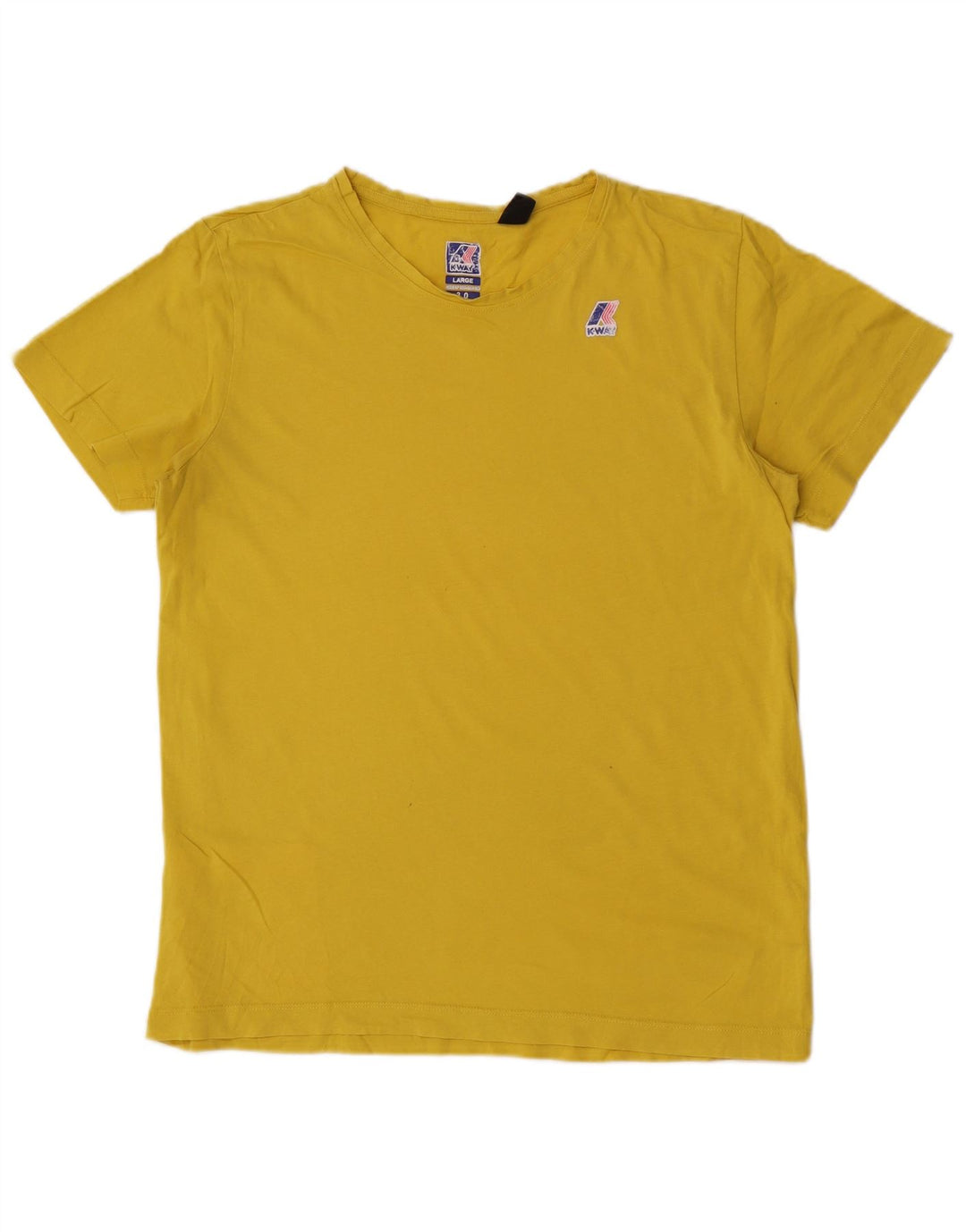 Ανδρικό T-Shirt K-Way Top μεγάλο κίτρινο βαμβακερό