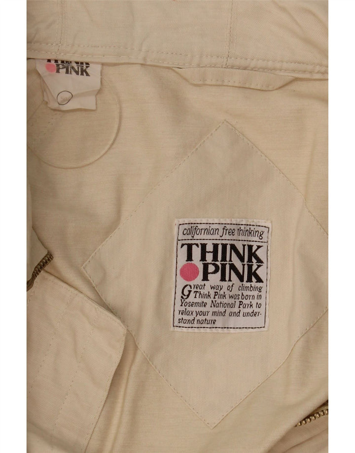 THINK PINK Mens Utility Jacket IT 50 Large Beige