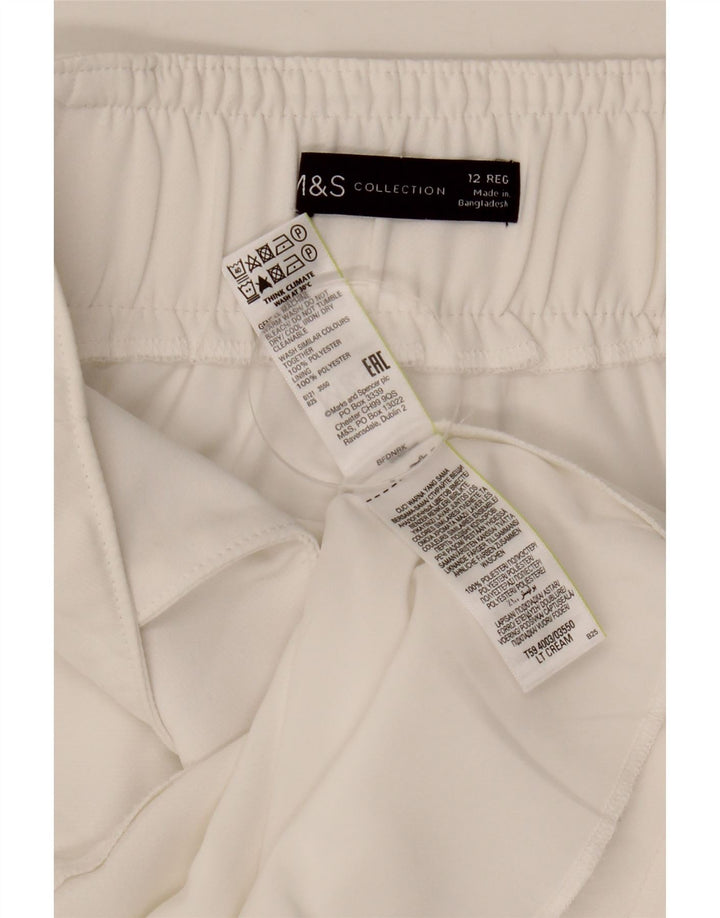 MARKS & SPENCER Γυναικεία ίσια φούστα UK 12 Medium W30 White Polyester