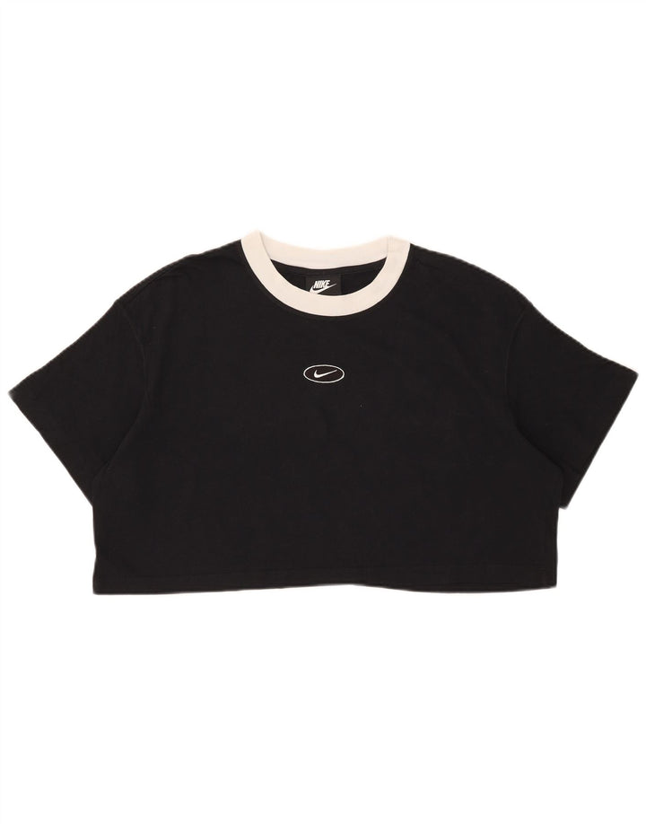 Γυναικείο μπλουζάκι Nike Crop Oversized Top UK 14 Medium Black