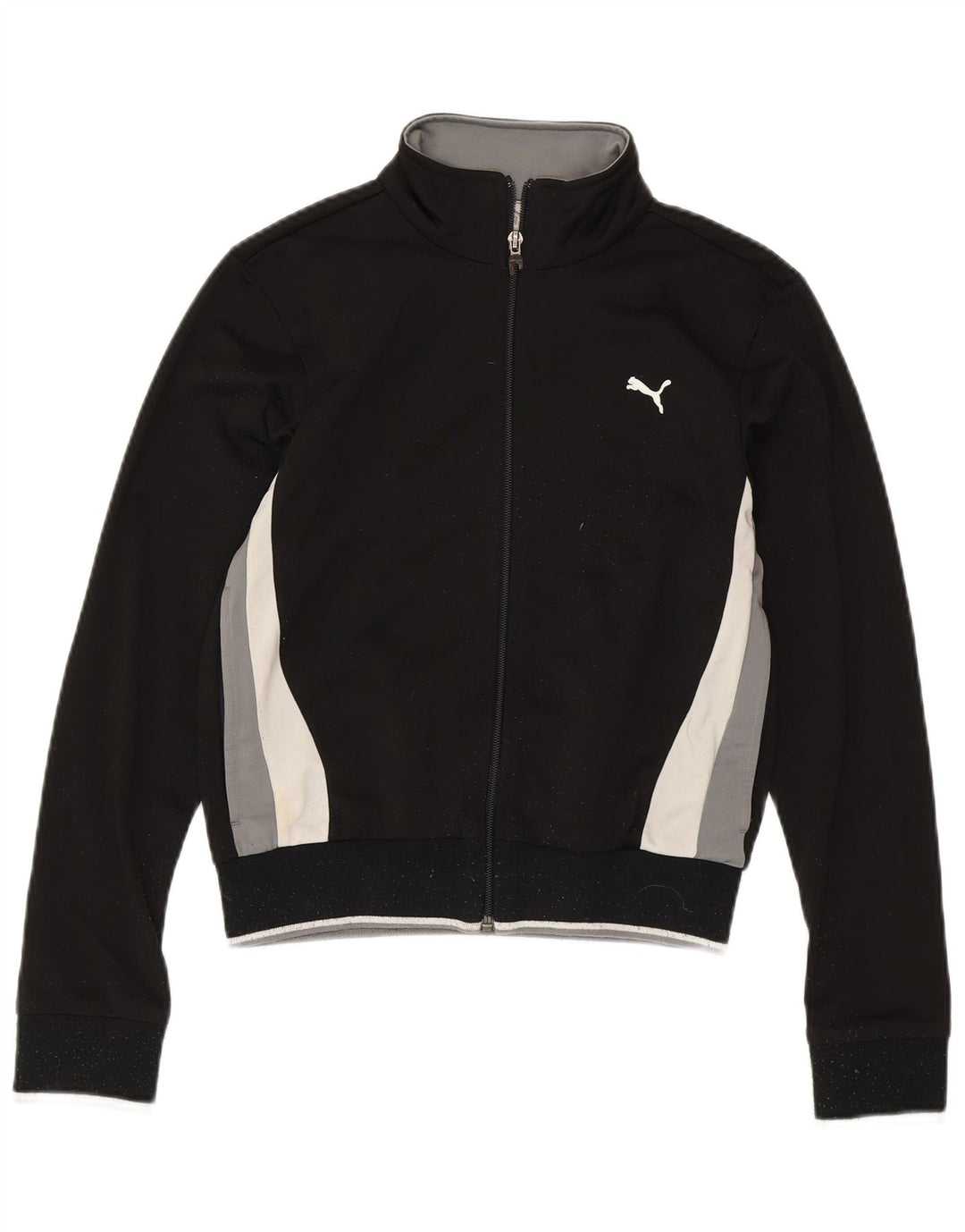 Γυναικεία αθλητική φόρμα PUMA Top Jacket UK 8 Small Black Colourblock Polyester