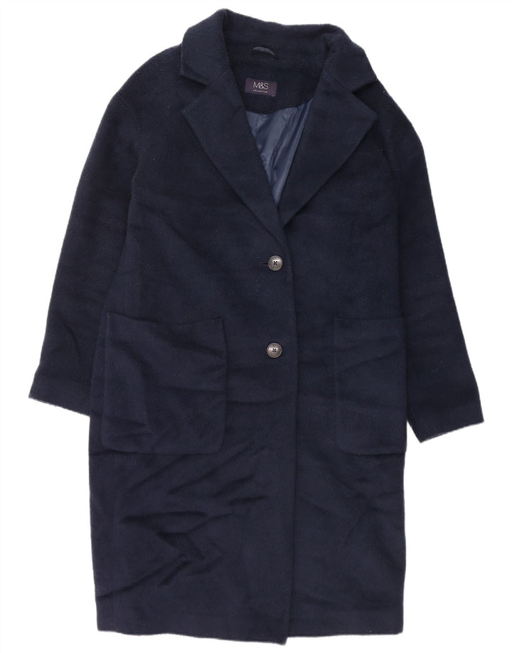 Marks & Spencer Γυναικείο υπερμεγέθη πανωφόρι UK 10 Small Navy Blue Polyester