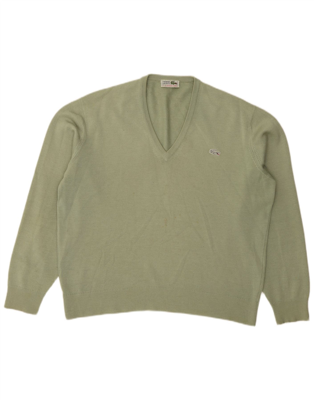 Ανδρικό πουλόβερ Lacoste με V λαιμόκοψη, μέγεθος 7 2XL Πράσινο