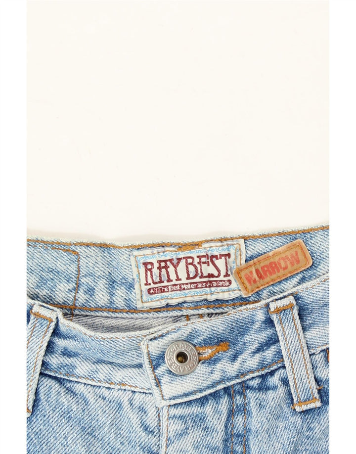 RAYBEST Womens Crop Tapered Jeans W28 L25 Blue Vintage Raybest and Second-Hand Raybest from Messina Hembry 