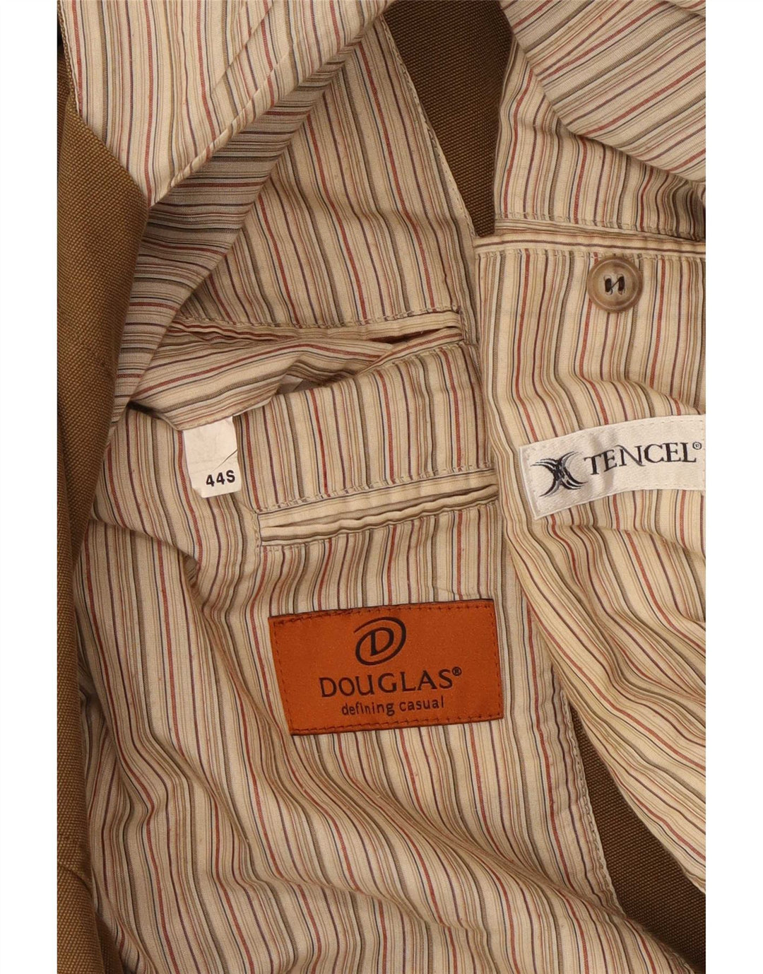 Douglas Ανδρικό σακάκι σακάκι με 2 κουμπιά UK 44 2XL καφέ Tencel