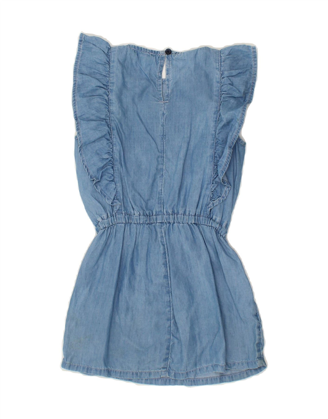 BENETTON Girls Denim Dress 5-6 Years Blue Vintage Benetton and Second-Hand Benetton from Messina Hembry 