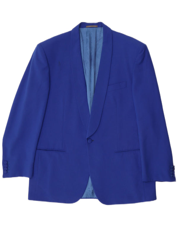 Pierre Cardin Mens 1 Button 2 Piece Suit IT 52 XL W34 L30 Blue Wool