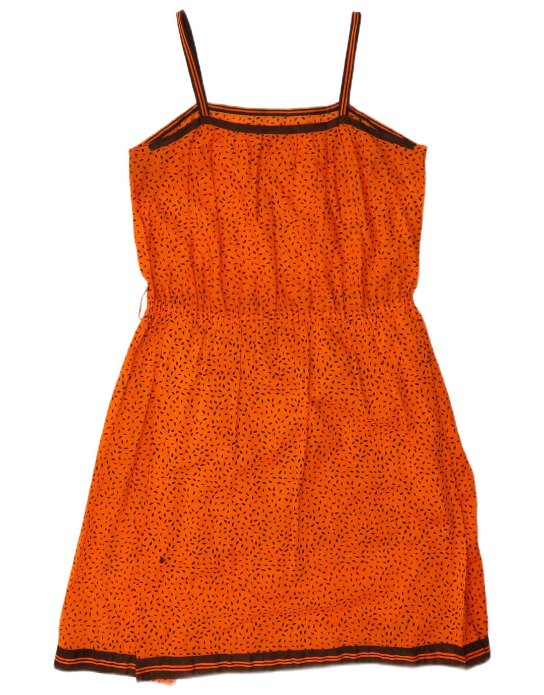 Vintage Γυναικείο Sundress UK 14 Medium Orange Spotted