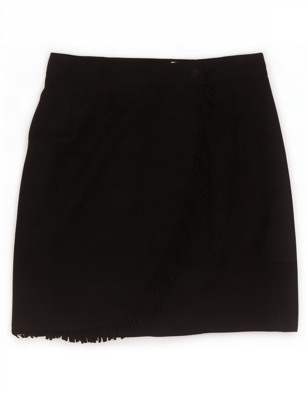 Vintage Γυναικεία Mini Wrap Φούστα IT 46 Large W30 Μαύρη καινούργια μαλλί
