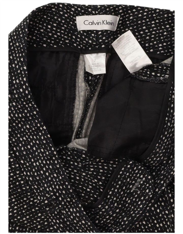 CALVIN KLEIN Γυναικείο Slim Casual Παντελόνι US 2 XS W28 L28 Μαύρο στίγματα
