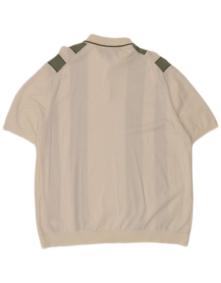 MARKS & SPENCER Ανδρικό πουκάμισο πόλο 3XL Λευκό βαμβακερό