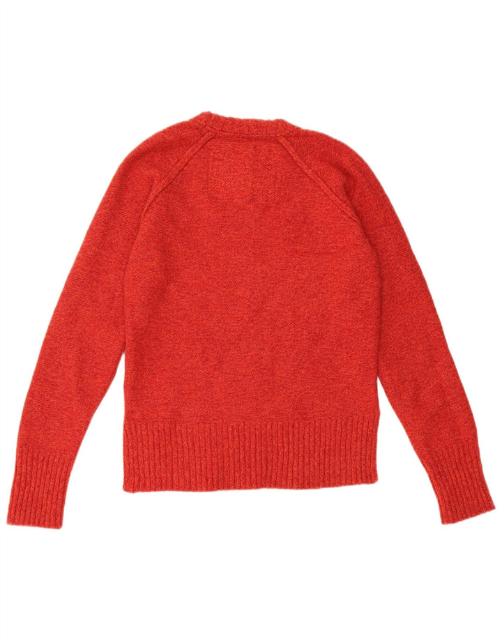 Superdry Γυναικείο πουλόβερ με λαιμόκοψη UK 10 Small Red Wool