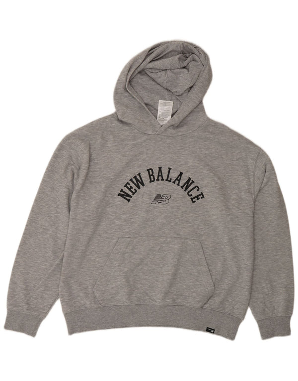 New Balance Ανδρικά γραφικά με κουκούλα Jumper Small Grey Cotton Sports